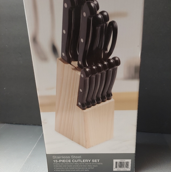 Lexihome 15pc cutlery with block nib - Picture 2 of 4